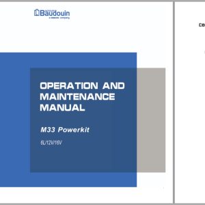 Baudouin Diesel Engine 6M33CR To 16M33CR Operation And Maintenance Manual OMMBV2108 1