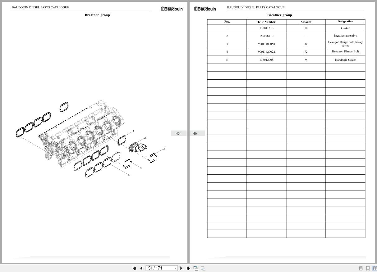 Baudouin Engine 12M26 Series 12M26G11005E2 Part Catalog DHM26D0097 (2)