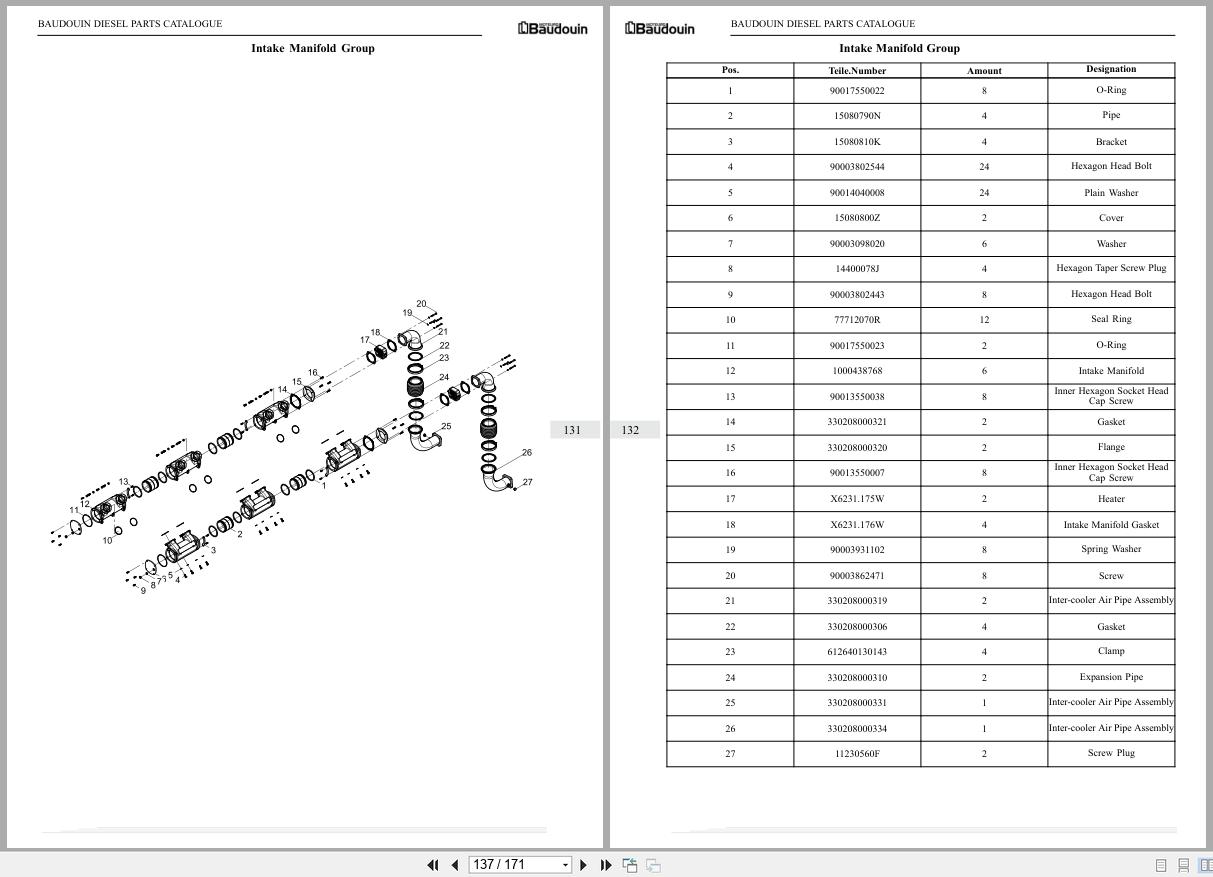 Baudouin Engine 12M26 Series 12M26G11005E2 Part Catalog DHM26D0097 (3)