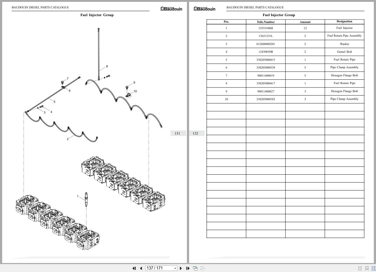 Baudouin Engine 12M26 Series 12M26G9005E2 Part Catalog DHM26D0095 (3)
