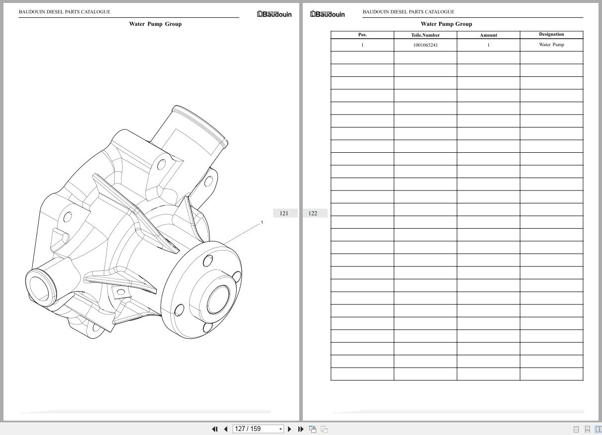 Baudouin Engine 4M11 Series 4M11G905E2 Part Catalog DHM11D0001 (3)