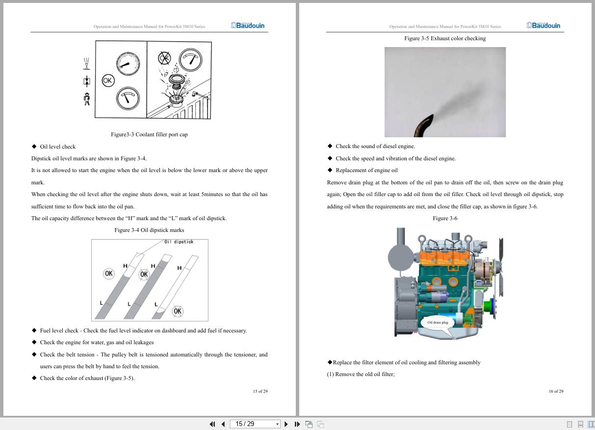 Baudouin Engine PowerKit 3M10 Series Operation and Maintenance Manual 2017 (2)