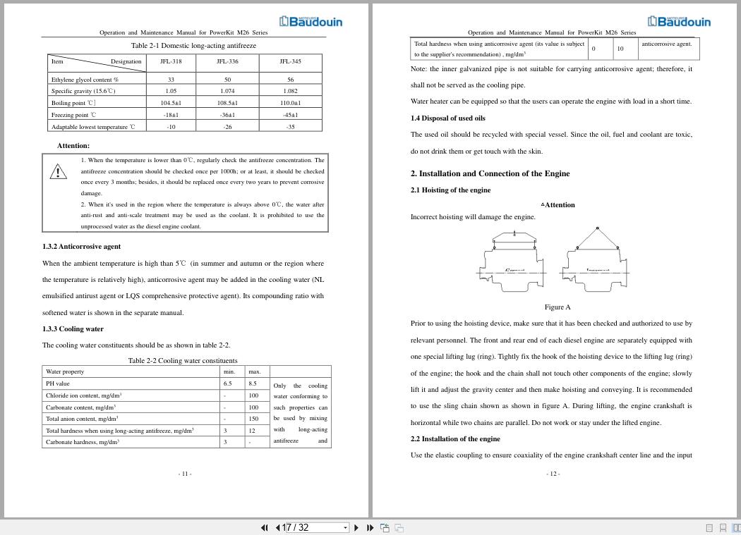 Baudouin Engine PowerKit M26 Series Operation and Maintenance Manual 2017 (2)