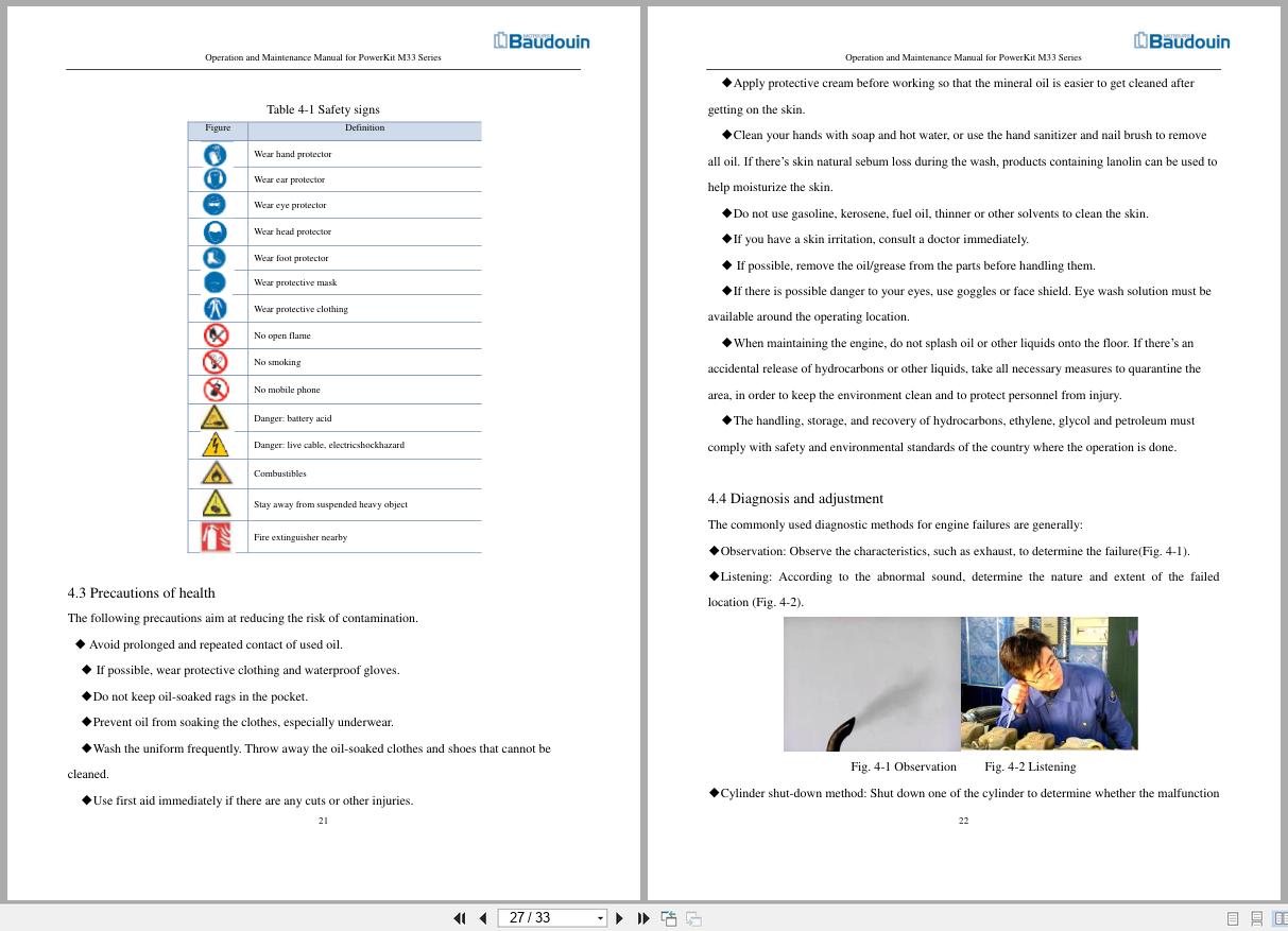 Baudouin Engine PowerKit M33 Series Operation and Maintenance Manual 2017 (3)