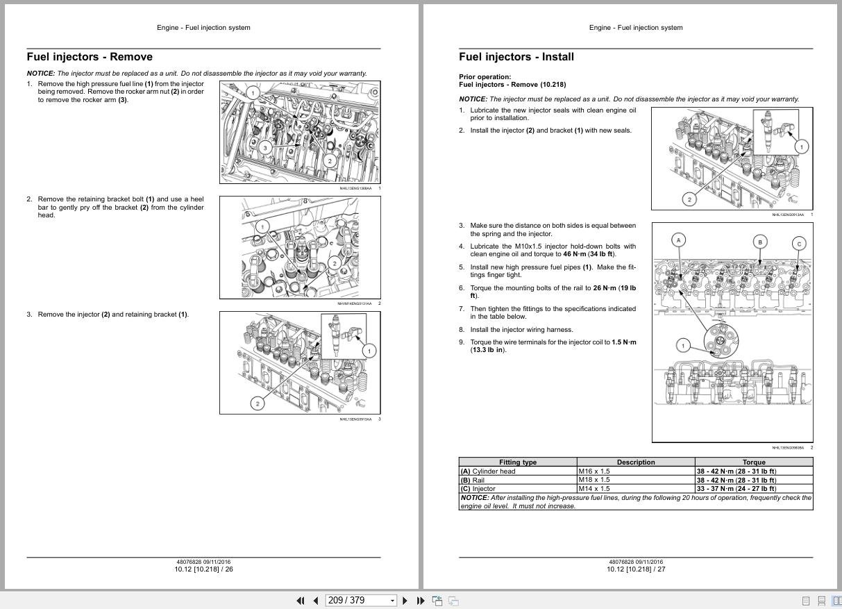 CNH Engine F2CFE613AA to F2CFE614EA Cursor 9 Service Manual 48076828 2016 (3)