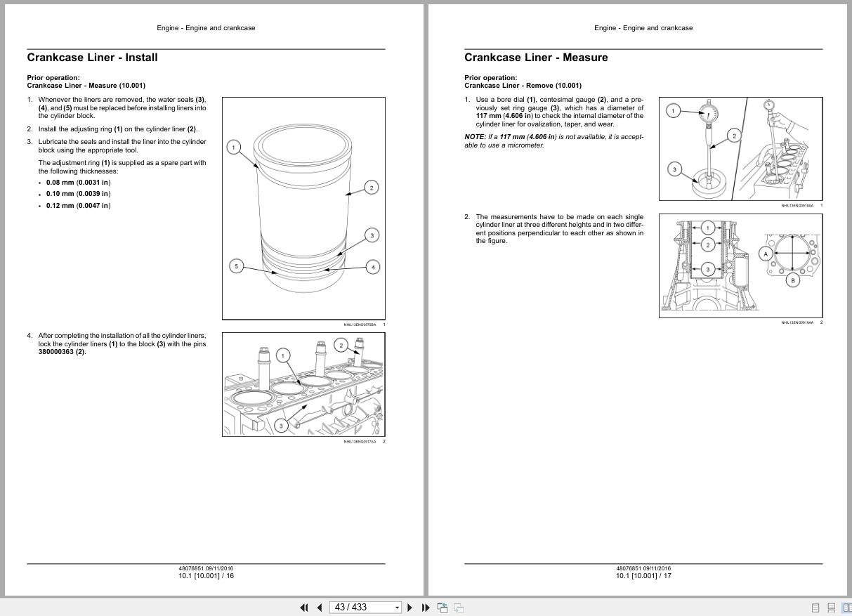 CNH Engine F2CFE613AB041 to F2CFE614HB005 Cursor 9 Service Manual 48076851 2016 (2)