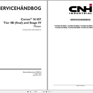 CNH Engine F3JFE613AB001 to F3JFE613CB002 Service Manual 47609714 2015 DK (1)