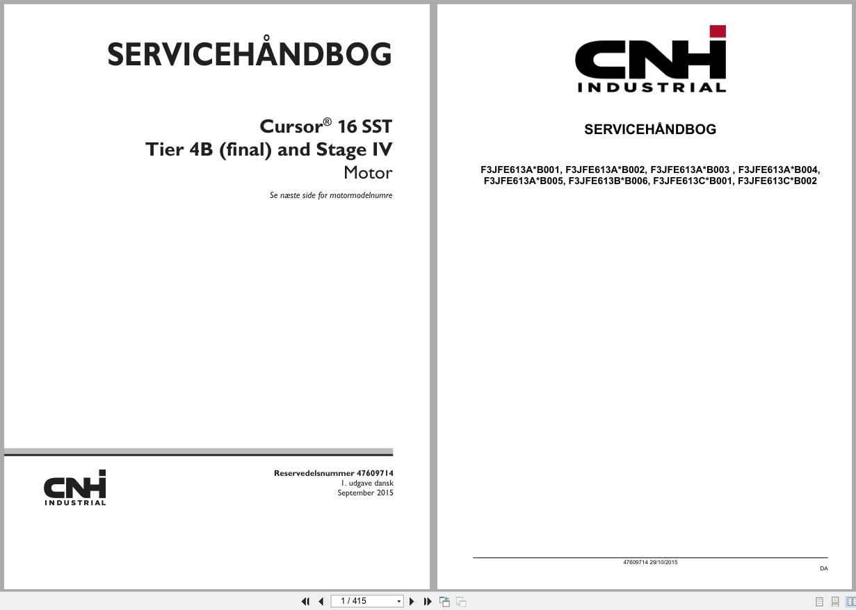 CNH Engine F3JFE613AB001 to F3JFE613CB002 Service Manual 47609714 2015 DK (1)