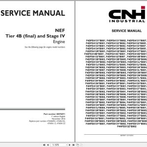 CNH Engine F4DFE4131B001 to F4HFE613ZB002 Service Manual 48076871 2016 (1)