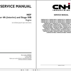CNH Engine F4DFE413AA to F4HFE614EA001 Service Manual 48076861 2016 (1)
