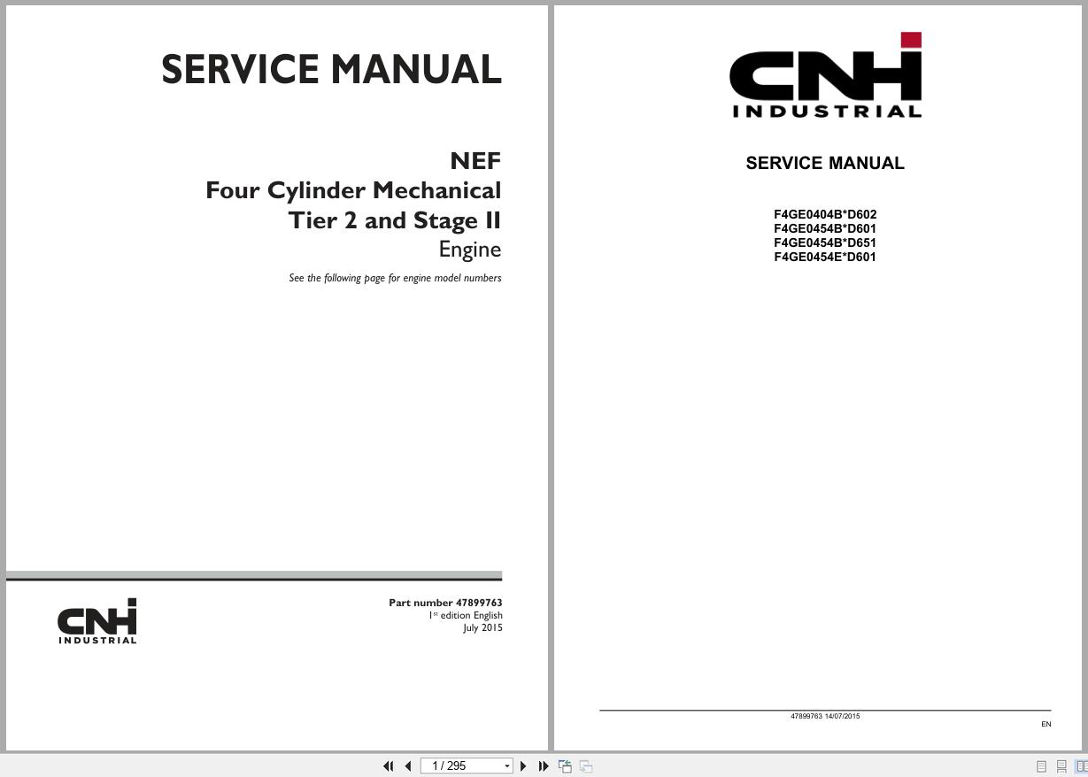 CNH Engine F4GE0404BD602 to F4GE0454ED601 Service Manual 47899763 2015 (1)