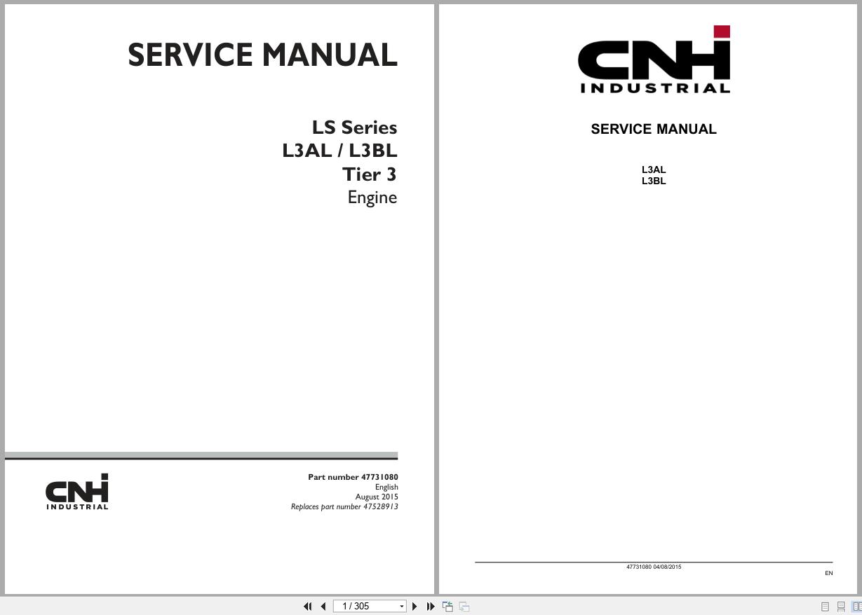 CNH Engine LS Series L3AL L3BL Tier 3 Service Manual 47731080 2015 (1)