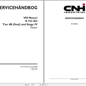 CNH Engine R753IE4 VM Motori Tier 4B and Stage IV Service Manual 47730966 2015 DK (1)