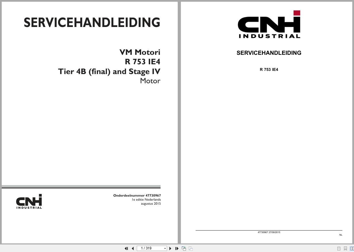 CNH Engine VM Motori R753IE4 Service Manual 47730967 2015 NL (1)