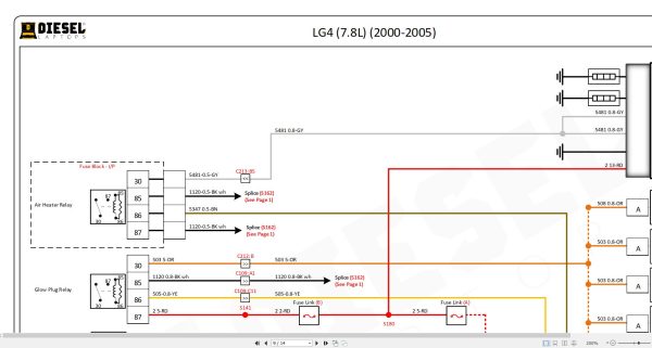 Chevrolet Truck T Series 6Hk1 7.8L 2002 2009 Engine Wiring Diagram 2