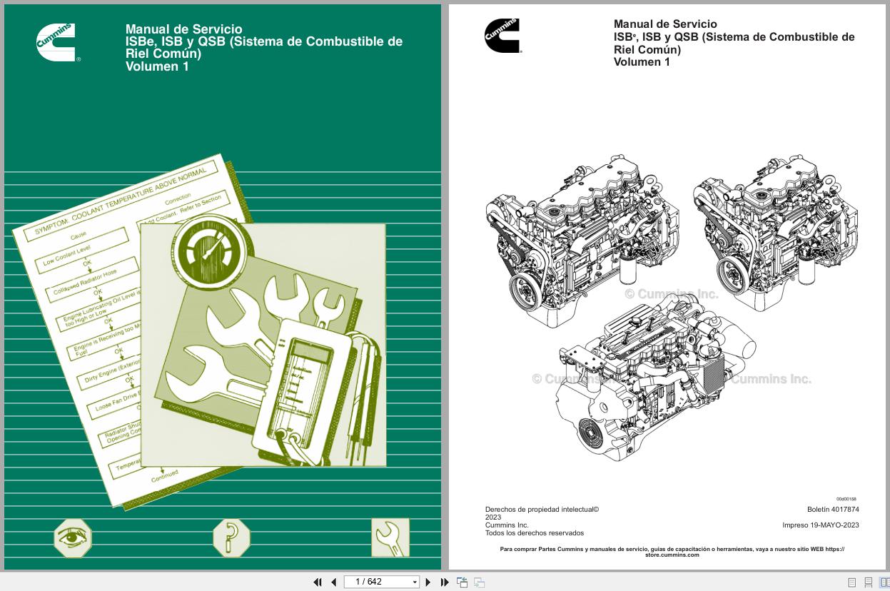 Cummins Diesel Engine ISBe ISB QSB Vol1 Service Manual 4017874 2023 ES (1)