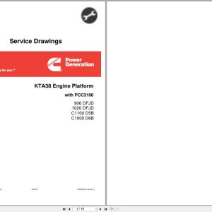 Cummins Engine KTA38 Service Drawing A034X443 2010 1