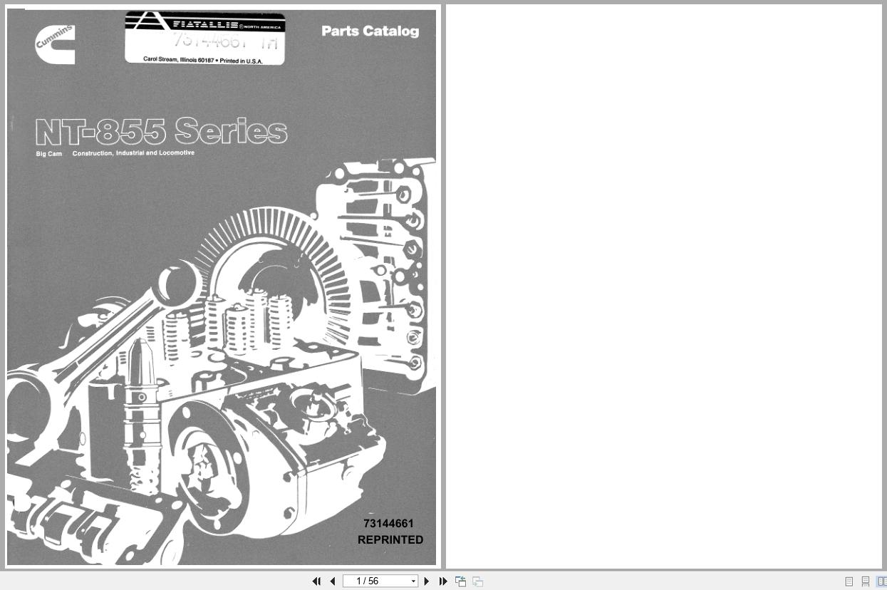 Cummins Engine NT855 Series Parts Catalog 73144661 (1)