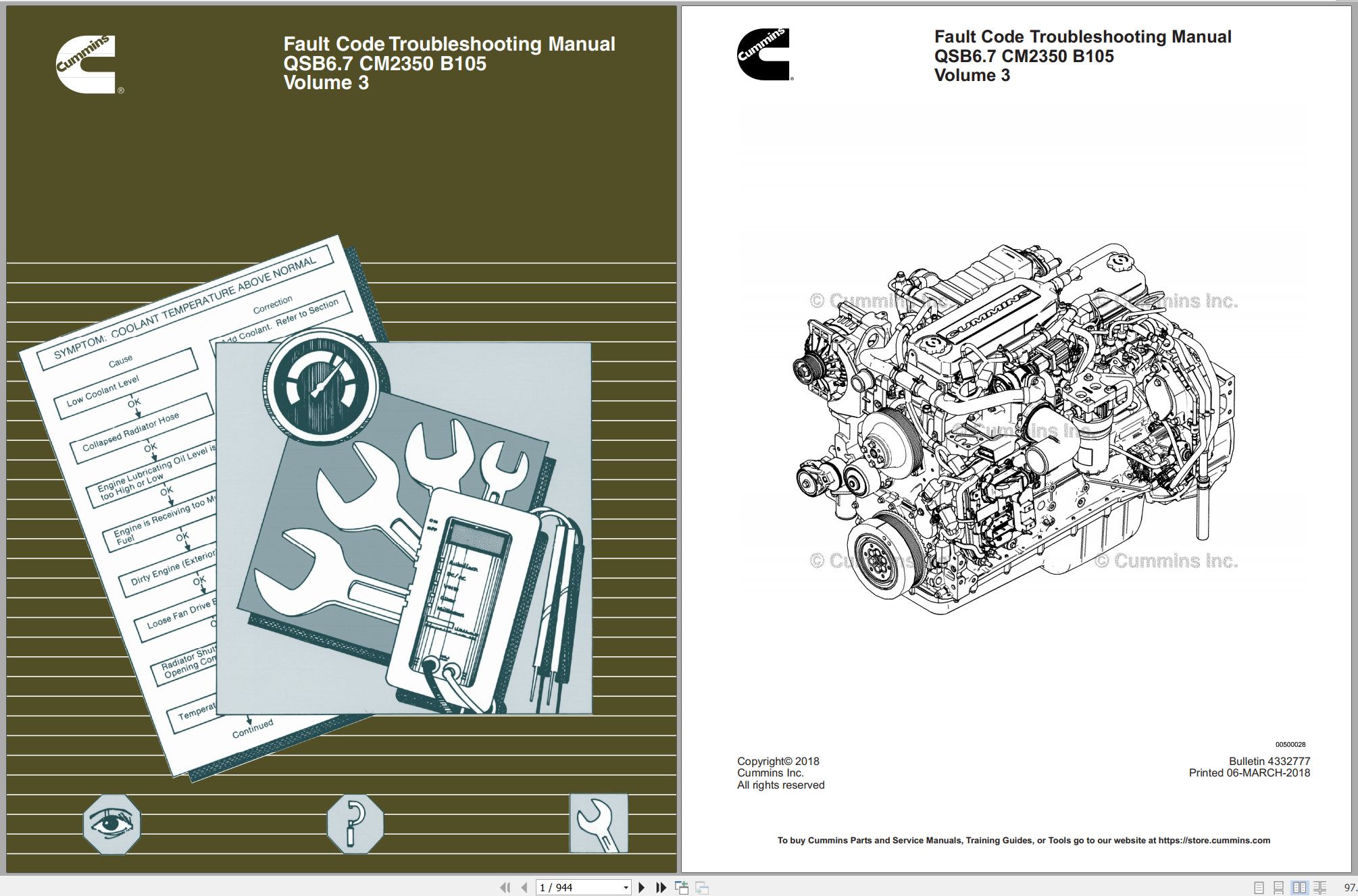 Cummins Engine QSB6.7 CM2350 B105 Vol3 Fault Code Troubleshooting Manual 4332777 2018 (1)