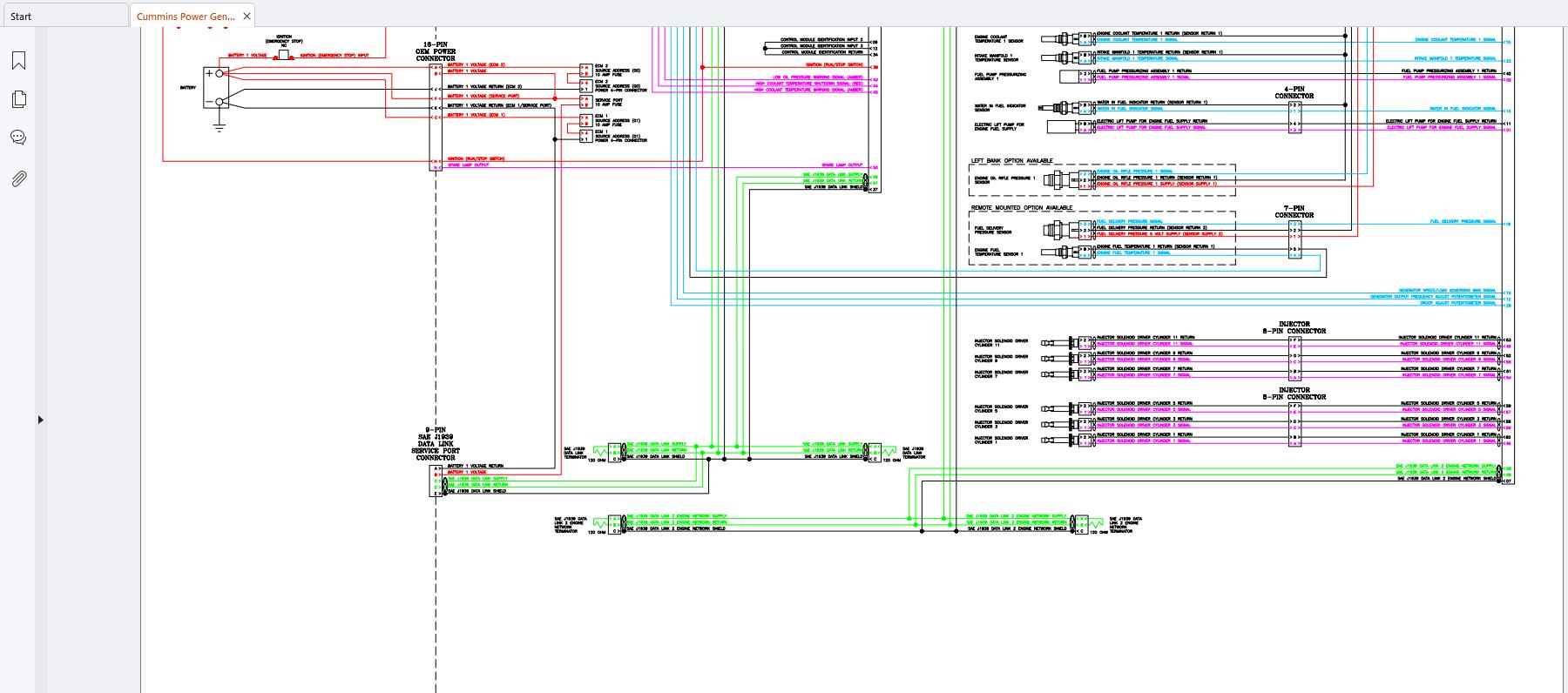 Cummins Generator QSK38 Wiring Diagram (2)