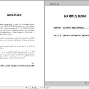 DAEWOO Truck Maximus Dl06K Service Manual Electrical Diagram 2017 1