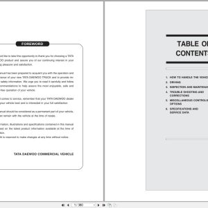DAEWOO Truck NOVUS Owners Manual 1