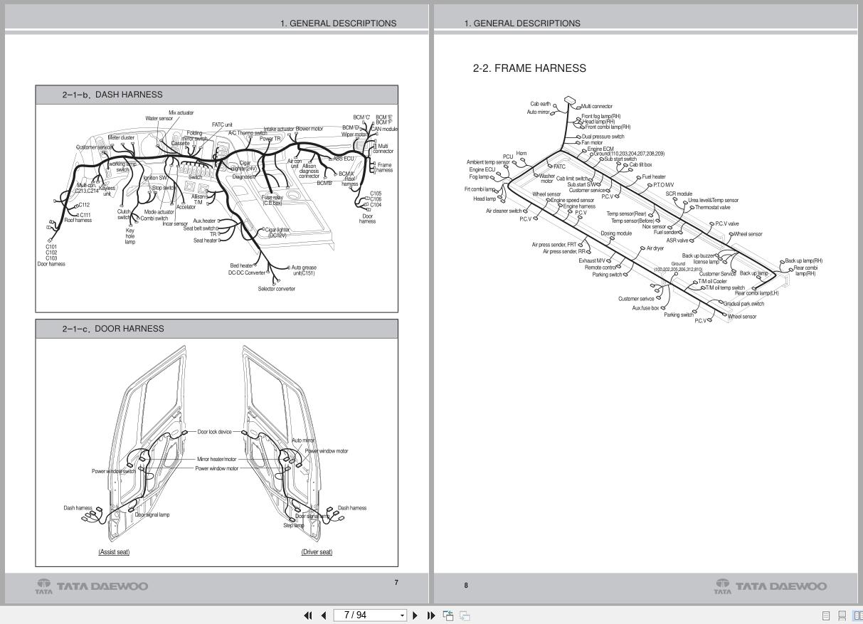 DAEWOO Truck Novus Dl06K Service Manual Electrical Diagram 2012 2