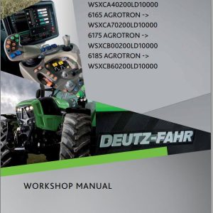 Deutz Fahz Tractor 6155 AGROTRON to 6185 AGROTRON Workshop Manual 1