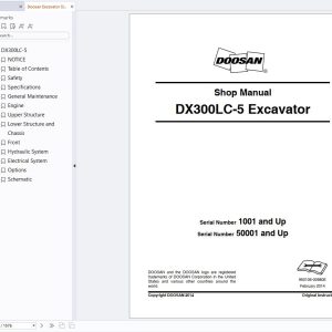Doosan Excavator DX300LC 5 Shop Manual 950106 00980E (1)
