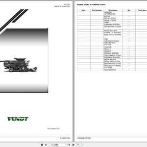 Fendt Combine IDEAL 9 2026 Parts Catalog 652908 Fendt Combine Ideal 9 2026 Parts Catalog 652908 1