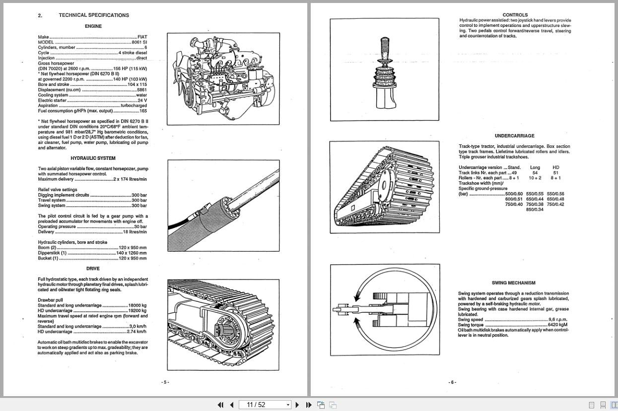 Fiat Allis Benati Crawler Excavator 3.21 Operation Maintenance Manual 59822006 (3)