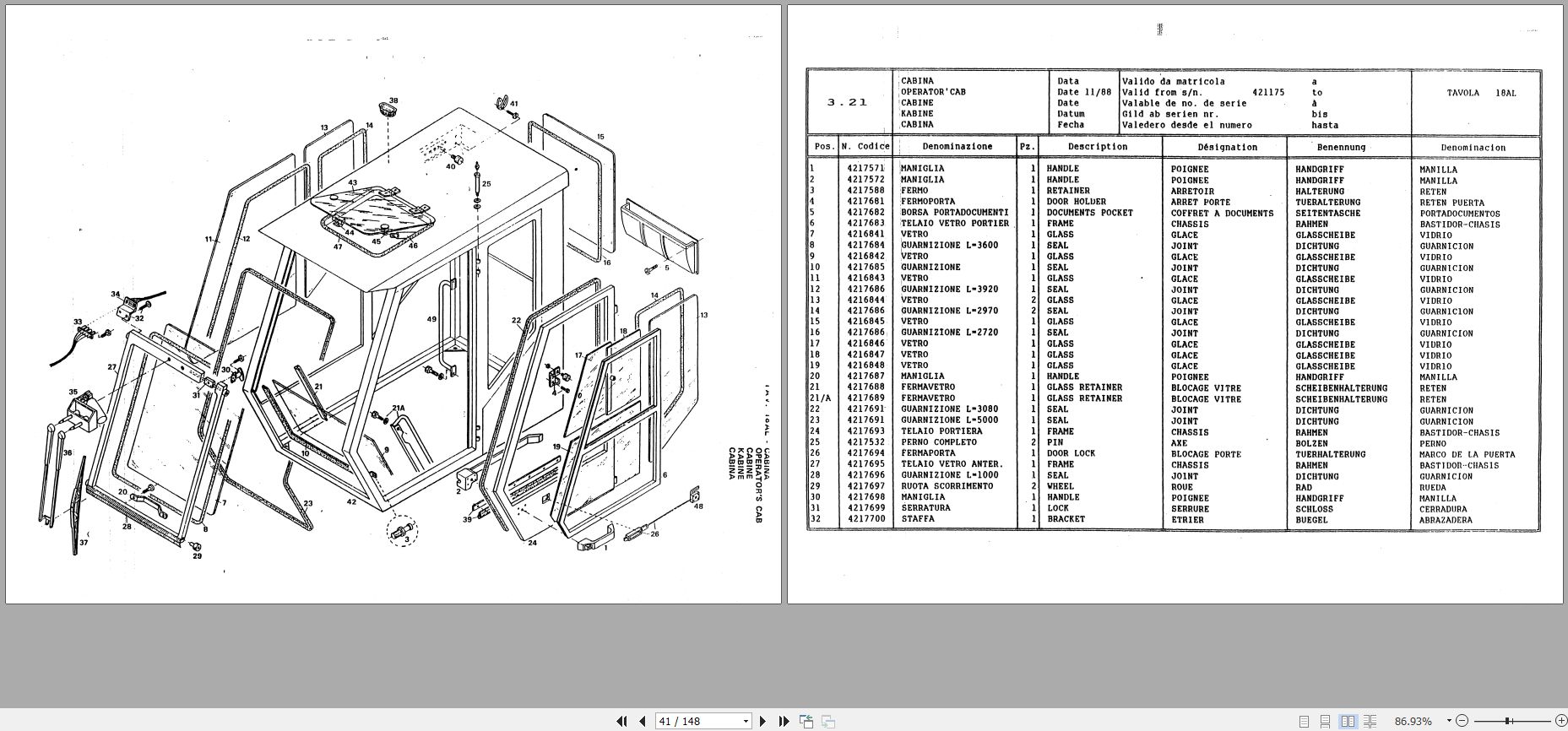 Fiat Allis Benati Crawler Excavator 3.21 Parts Catalog 59820006 DE EN FR ES (3)