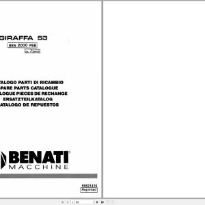 Fiat Allis Benati Excavator Giraffa 53 Ben 2000 PSB Parts Catalog 59821416 EN DE FR IT (1)