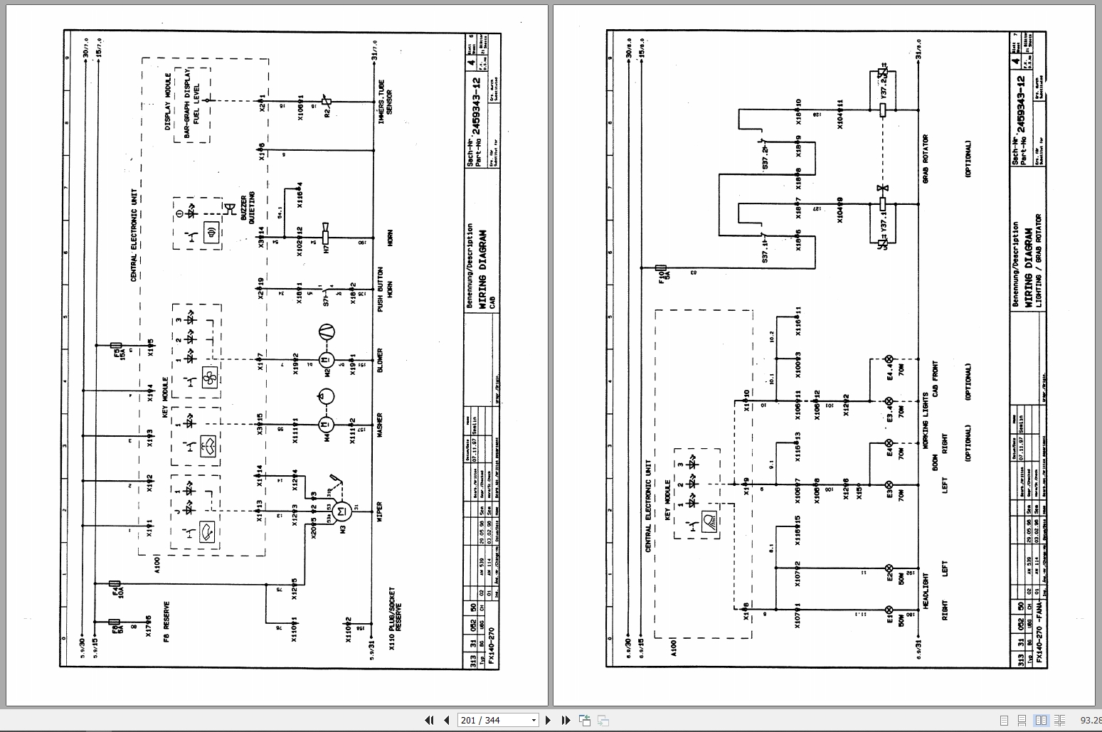 Fiat Allis Crawler Excavator FX200 FX200LC Phoenix Series Parts Catalog 73177707 (3)