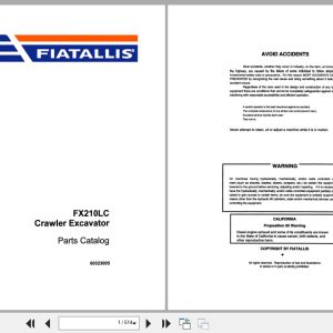 Fiat Allis Crawler Excavator FX210LC Parts Catalog 60323005 EN IT (1)