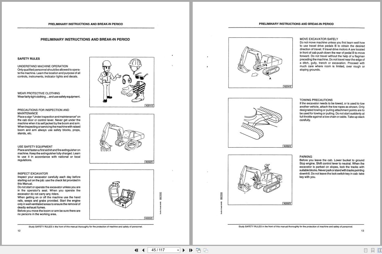 Fiat Allis Crawler Excavator FX310 Operation Maintenance Manual 60417030 (2)