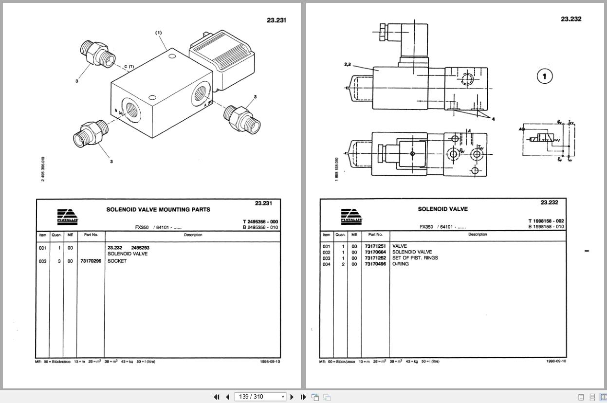 Fiat Allis Crawler Excavator FX350LC Phoenix Series Parts Catalog 73177710 (2)
