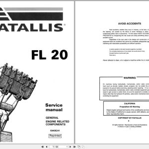 Fiat Allis Crawler Loader FL20 Engine Related Components Service Manual 60406241 (1)
