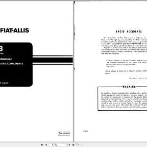 Fiat Allis Crawler Tractor 41B Engine Related Components Service Manual 73127548 (1)