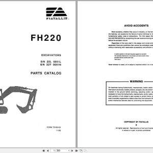 Fiat Allis Excavator FH220 Parts Catalog 73158103 (1)