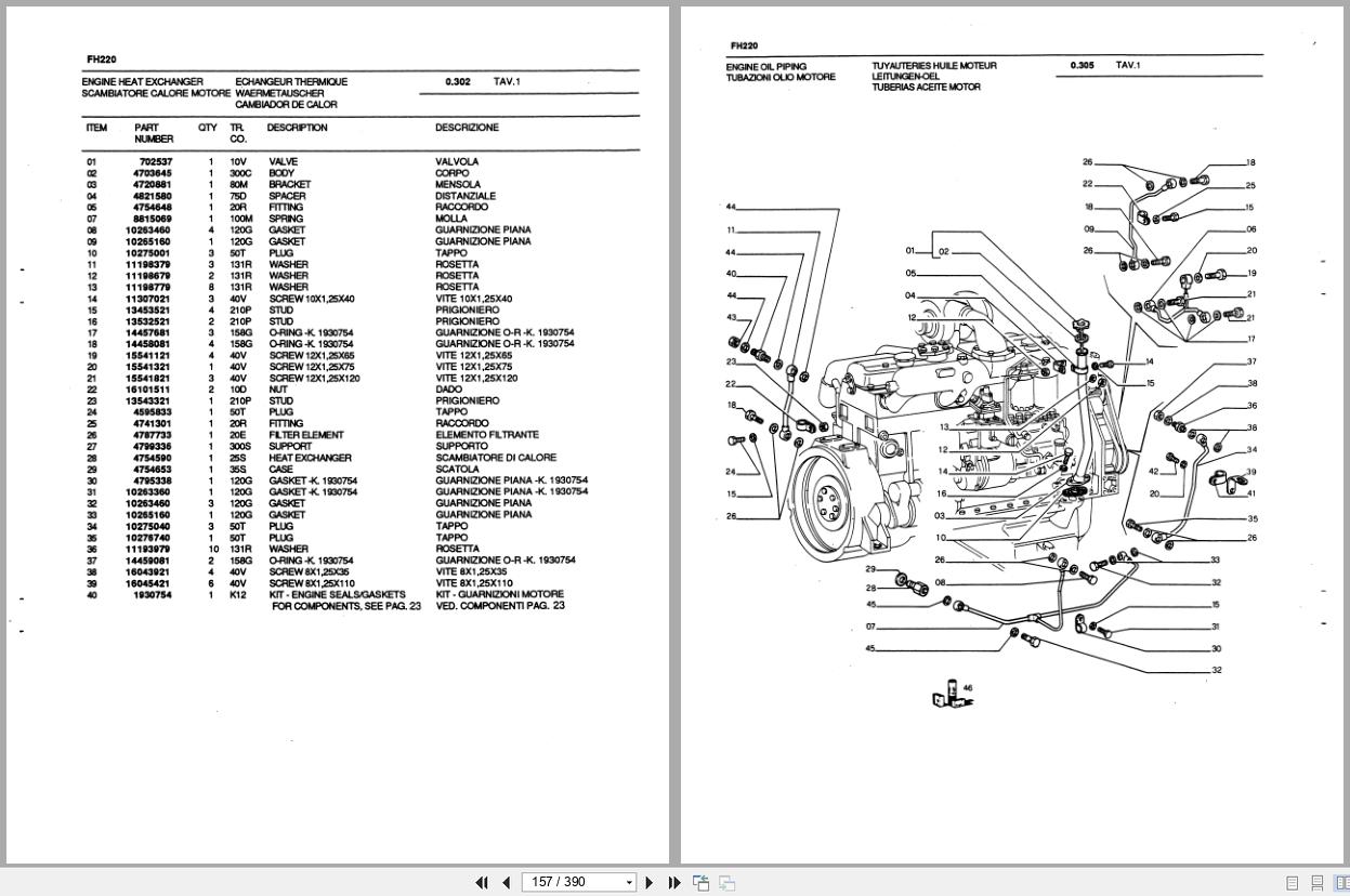 Fiat Allis Excavator FH220 Parts Catalog 73158103 (2)