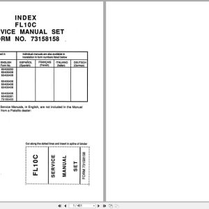 Fiat Allis Excavator FL10C Service Manual 73158158 (1)