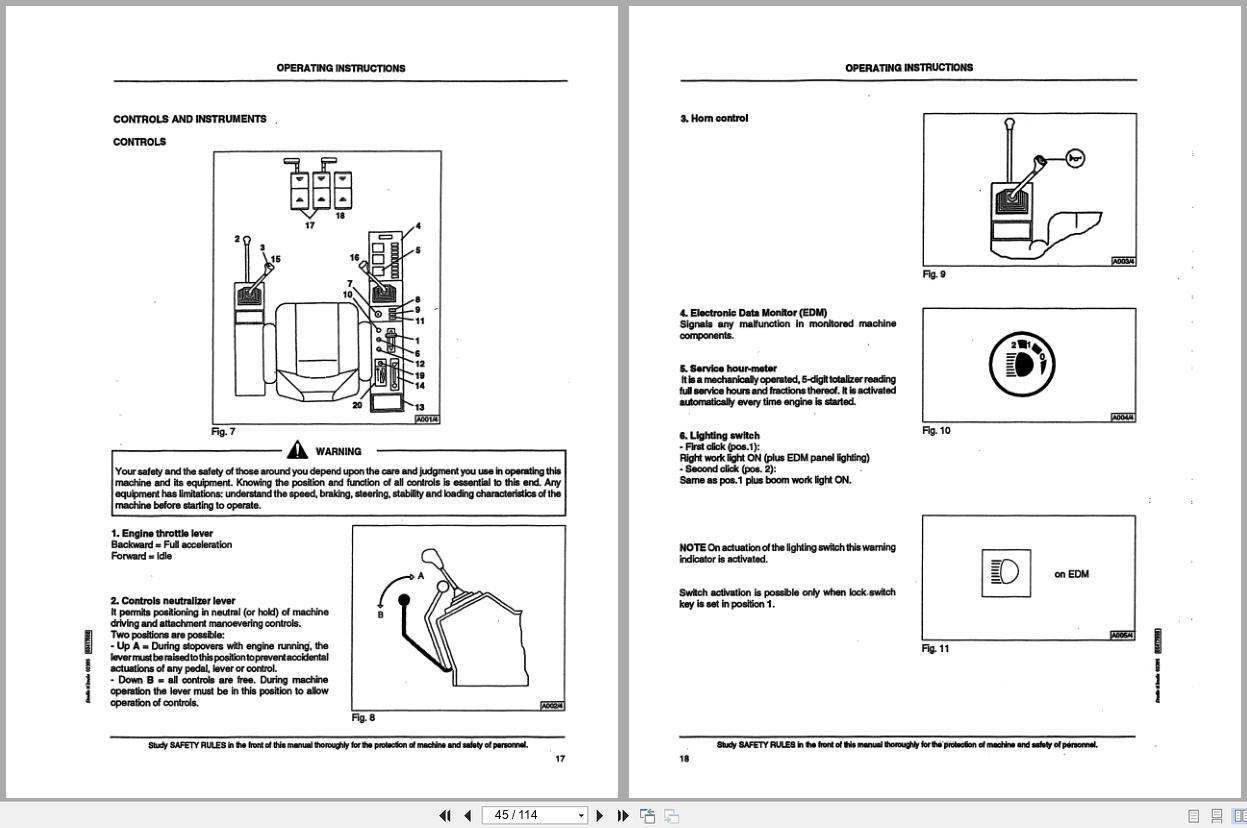 Fiat Allis Excavator FX210 Operation Maintenance Manual 60417025 (2)