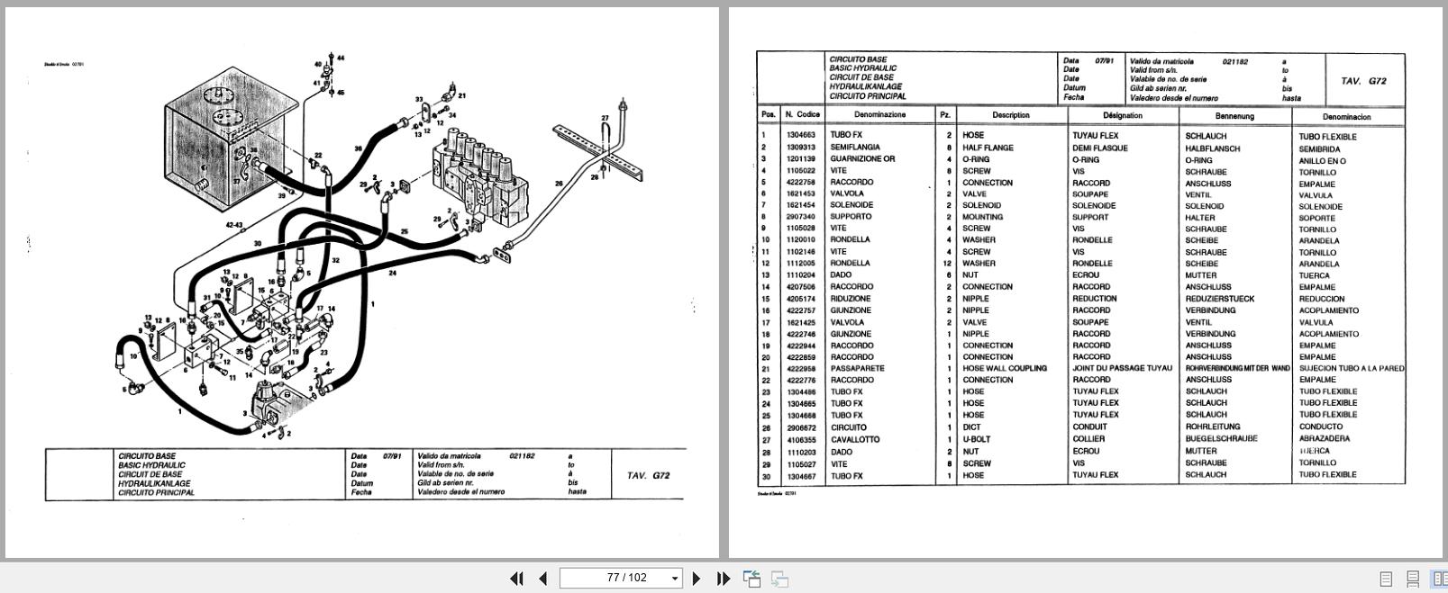 Fiat Allis Excavator FX220LC Spare Parts Catalog 59820116 DE EN FR ES IT (2)