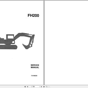 Fiat Allis Hydraulic Excavator FH200 Service Manual 73158520 (1)