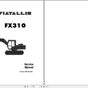 Fiat Allis Hydraulic Excavator FX310 Service Manual 60406759 (1)