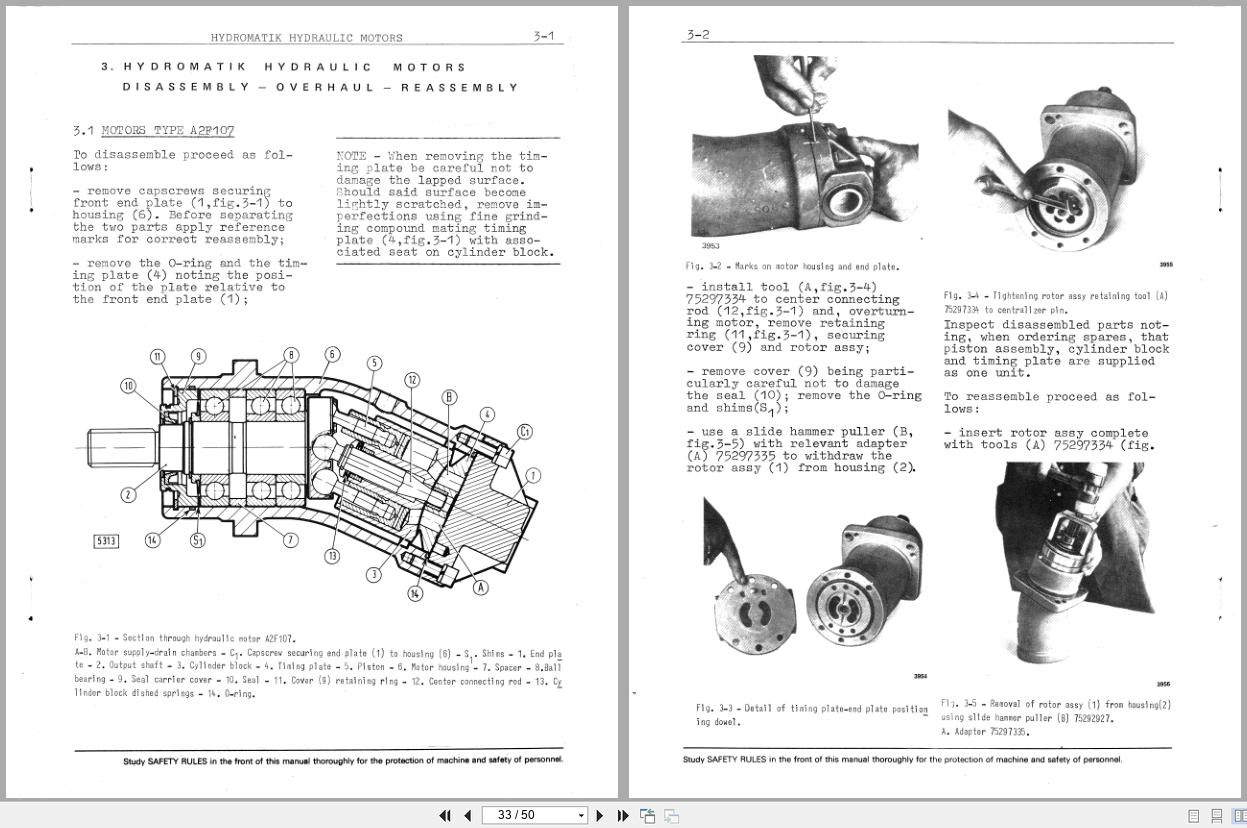 Fiat Allis Hydraulic Motors Service Manual 60406205 (2)