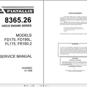 Fiat Allis Iveco Engine 8365.26 Service Manual 60406803 1998 (1)