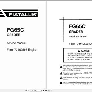 Fiat Allis Motor Grader FG65C Service Manual 73162566 (1)