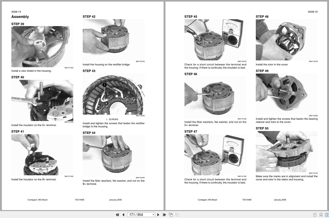 Fiat Allis Motor Grader G140 G170 G170VP G200 Service Manual 75314468NA 2006 (2)